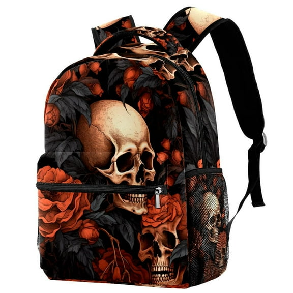 Lightweight Backpack Skull School Bag Travel Laptop Daypack for Men Women Casual Rucksack
