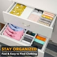 thumbnail image 3 of SpaceAid Drawer Organizer for Clothes, Dresser Drawer Organizer, 12 Pack, White, 3 of 6