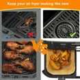 thumbnail image 2 of 300 Pcs Air Fryer Liners Disposable Dual Air Fryer Liners,300PCS Rectangle Air Fryer Accessories,Baking Parchment Paper Liners for Baking Roasting 8.66x5.51x1.77inch, 2 of 11