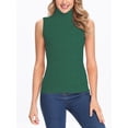 thumbnail image 4 of FITVALEN Women's Mock Turtleneck Tank Tops Sleeveless Stretch Slim Fit Top Base Layer Shirt, 4 of 7