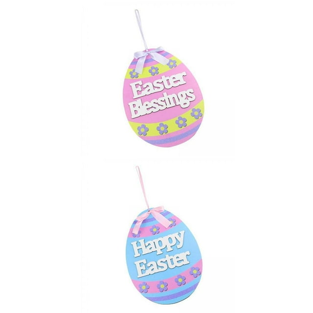 2x Puerta Colgante Pared Manualidades Decoración de Pascua para de Granja BLESIY Decoraciones de puerta de Pascua
