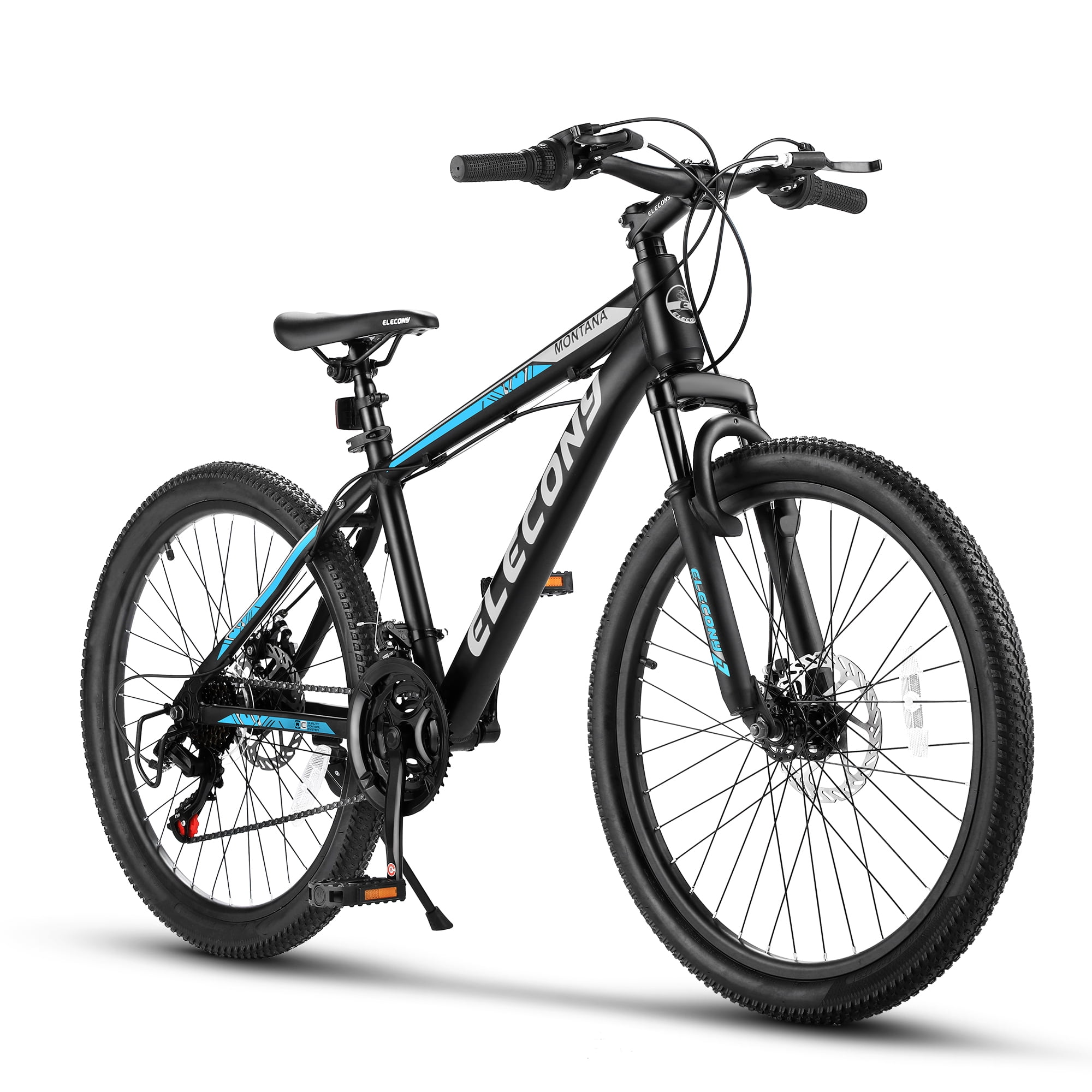 Elecony Ecarpat 26 Inch Mountain Bike Aluminum/HighCarbon Steel Frame Daul Disc Brakes Shimano