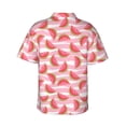 thumbnail image 4 of Xecao Sweet Watermelon print Hawaiian shirt - a stylish short-sleeve button-down for men, perfect for casual beach and tropical outings., 4 of 9