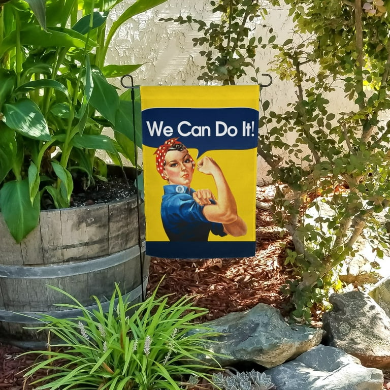 Rosie The Riveter Poster World War II Garden Yard Flag 