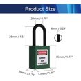 thumbnail image 2 of Wekity 1PCS Lockout Tagout Locks Safety Padlock Loto Locks Keyed Alike PA Lock Out Tag Out Steel Shackle Small Luggage Padlocks Green 1PCS-0621, 2 of 5