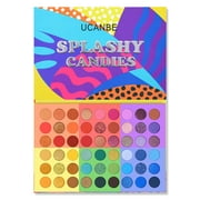 UCANBE Splashy Candies Eyeshadow Palette  54 Colors Rainbow Eye Shadows Matte Shimmer Glitter Powder