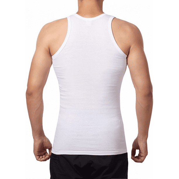 Camiseta interior blanca comoda de algodon de verano para hombre de 3 uds talla L camiseta sin mangas para hombre camisas informales ropa interior ropa deportiva para hombre Walmart en linea
