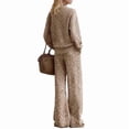 thumbnail image 3 of Womens Leopard 2 Piece Sets Oversized Hoodies Straight Leg Sweatpants Leopard Print S, 3 of 7