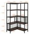 Royard Oaktree 63" Large Corner Wine Rack with 5 Tier Storage Shelves