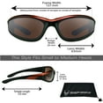 thumbnail image 4 of Bikershades Motorcycle Biker Day Night Safety Glasses Orange Men Women HD & Clear, 4 of 6