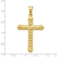 thumbnail image 2 of 14k Yellow Gold Polished Hollow Religious Faith Cross Pendant Necklace 32x53mm Pendant for Women, 2 of 2
