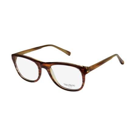 NEW VERA WANG LUXE ENIDE WOMENS/LADIES DESIGNER FULL-RIM TABAC FRAME DEMO LENSES 51-18-135 EYEGLASSES/EYEGLASS FRAME