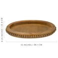 thumbnail image 6 of AuldHome Design Wood Beaded Tray (Stained Wood), Decorative Farmhouse Style Oval Wooden Tray, 6 of 8
