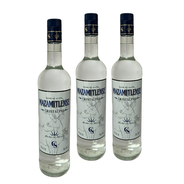 Tripack Licor De Agave Mazamitlense Cristalino 1000 Ml Mazamitlense Licor de Agave