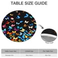 thumbnail image 6 of Black Blue Yellow Butterfly Pattern Round Fitted Tablecloth with Elastic Edge,Dining Table Cover Waterproof,Outdoor Round Tablecloth for Camping,Dining,Indoor and Outdoor, 6 of 7