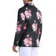 thumbnail image 3 of Inspire Chic Chaquetas Deportivas Florales para Hombres Ajuste Slim Fiesta Prom Blazers Impresos con Flores XL Negro, 3 of 6