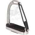 LIFT 4.75" Peacock Horse Riding Safety Stirrups Silver Polish Irons