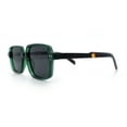 thumbnail image 6 of Retro Vintage Vibe Mid Temple Horn Rim Hipster Fashion Sunglasses Green Tortoise - Black, 6 of 8