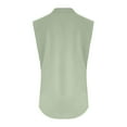 thumbnail image 5 of BLVB Summer Linen Work Tops for Women Trendy Button V Neck Short Sleeve Boho Clothes Spring T Shirts for Women, 5 of 6