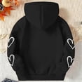 thumbnail image 5 of Dsjonao Girls Zip Up Hoodies Heart Printed Fleece Lined Sweatshirt Jackets Cute Long Sleeve Casual Outerwear For School Daily Wear，2-14Y, 5 of 6