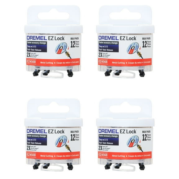 Dremel EZ456B-01 1/2-Inch Cut Off Wheels 12 Piece for Rotary Tool 8240-5 (4-Pack)