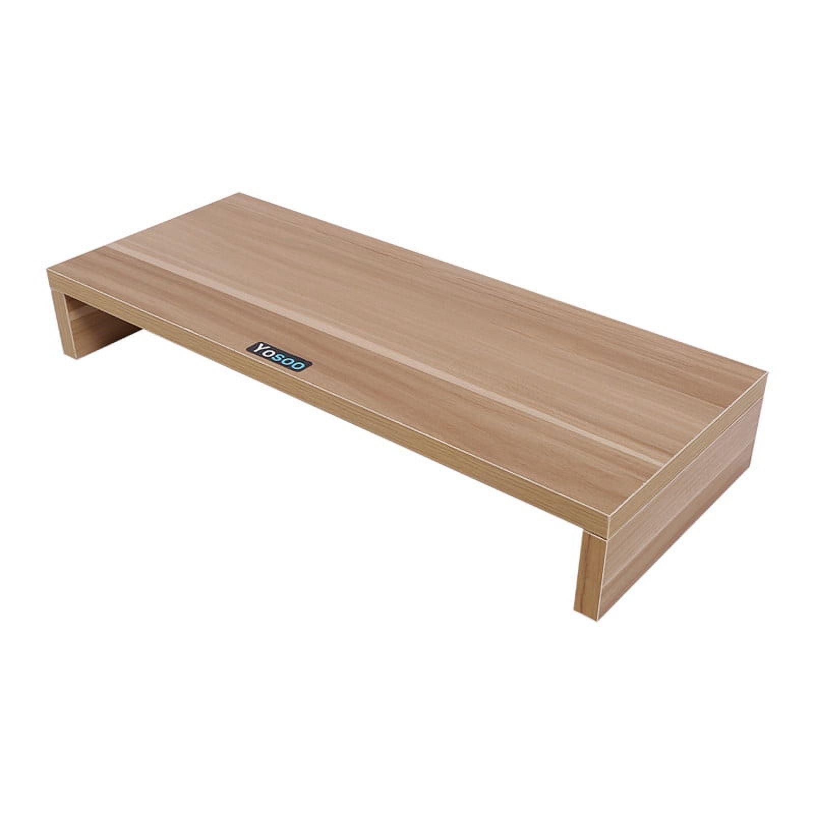 Wooden Computer Monitor Stand,Wooden Stand Monitor Riser Desktop Organizer,Wooden