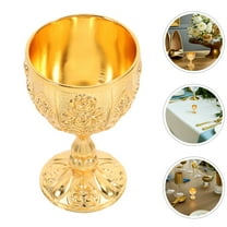 2pcs Medieval Chalice For Drinking And Decoration Vintage Style Flower Embossed Shot Glasses Mini Communion Cups For Weddings And Parties