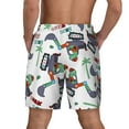 thumbnail image 2 of Lsque Mens Swim Trunks Dinosaur on Excavator2 Pattern - Bathing Suit Compression Liner - Beach Swim Shorts Swimwear - (S-3XL) - Stretch Quick Dry -Medium, 2 of 9