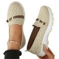 thumbnail image 3 of Willtoo Women's Woven Sneakers Orthopedic Breathable Soft Arch Support Foam Shoes Low Top Walking Anti Skid Slip On Sports Shoes, 3 of 5