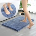 thumbnail image 5 of FUDAKUNA Soft Thickened Blue Chenille Bathroom Rug Anti-Slip Absorbent 20 x 32inch Fluffy Microfiber Bath Mats, 5 of 7