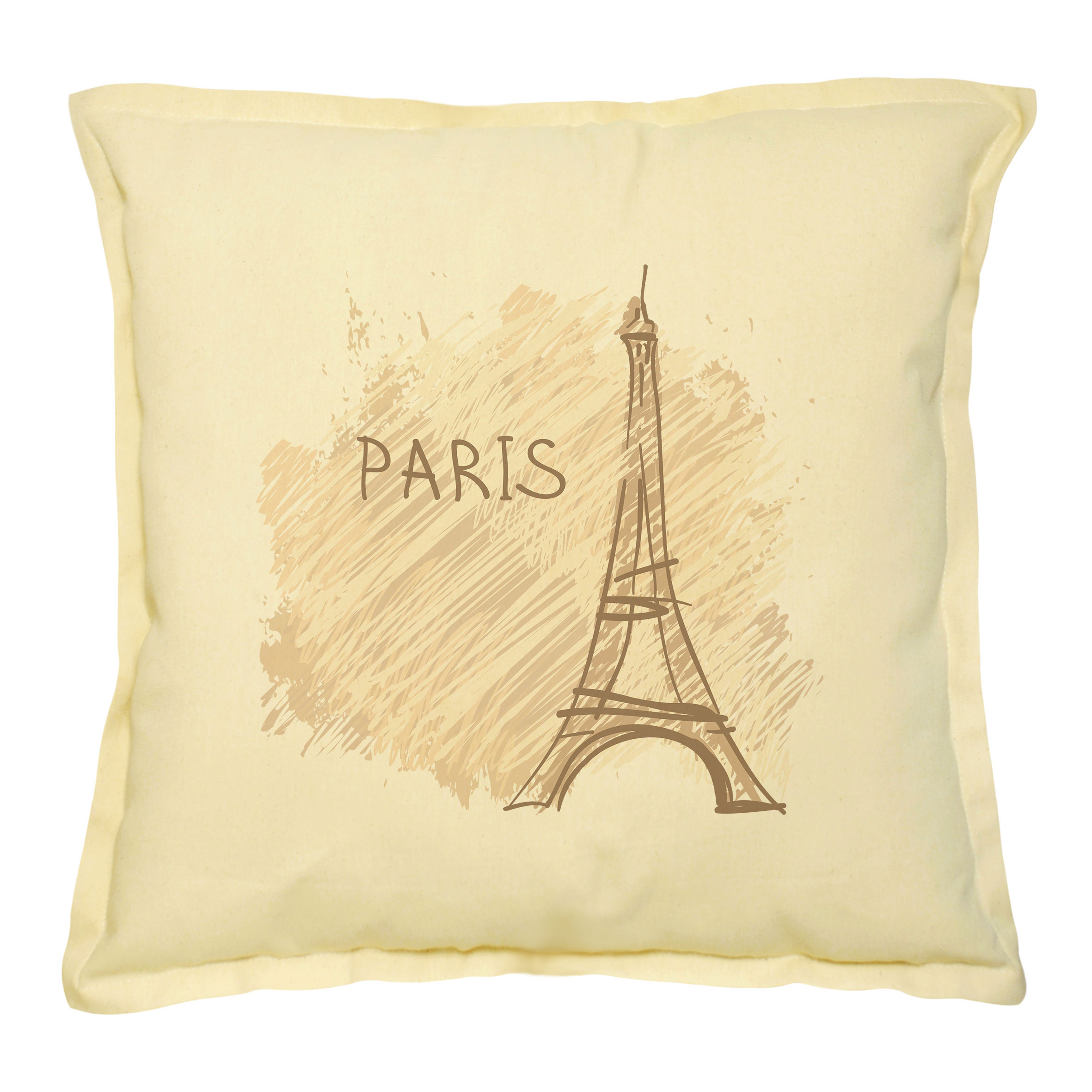 Paris, France2 Printed Khaki Decorative Throw Pillows Case VPLC_02