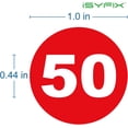 thumbnail image 2 of shiyou-Red Consecutive Number Stickers \u2013 1 to 50, 1-inch, 1 Set \u2013 Vinyl Self Adhesive Premium Decal, Ideal for Inventory, Storage, Organizing, Boxes, Bins, Toolbox, Lockers & More, Indoor/O, 2 of 4
