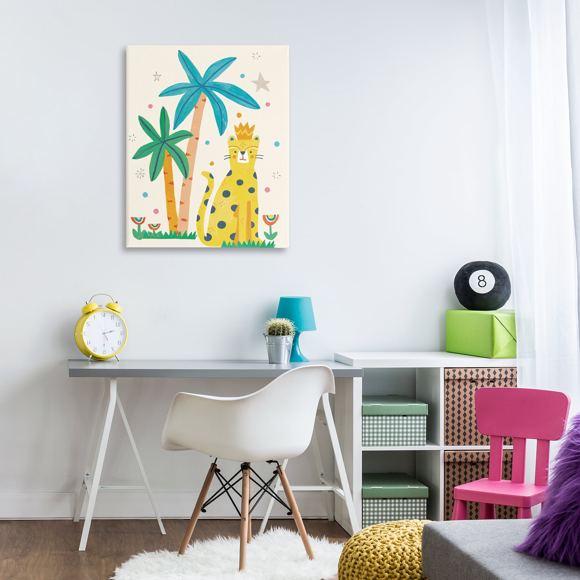 Stupell Industries Baby Cougar in Jungle Animals Painting Wrapped Canvas Art Print Wall Art, 30 x 40