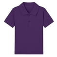 thumbnail image 4 of adviicd Boys' Solid-Color Short-Sleeved Polo Shirts: Classic Style (Purple,5-6 Years), 4 of 4