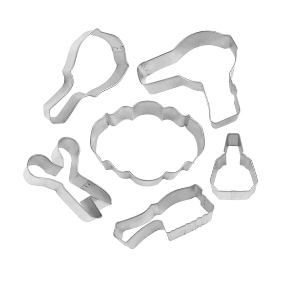 Hair Salon 6 Piece Cookie Cutter Set - The Cookie Cutter Shop - Tin Plate Steel