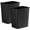 Black, variant on ROOMTEC 35QT Kitchen Trash Can, Sturdy and Lightweight Slim Trash Can, Trash Cans for Kitchen, Workspace, Bathroom, Office, Easy to Clean, 1 Pack, Black