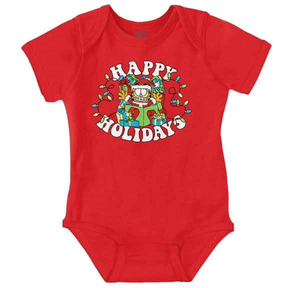 Garfield Christmas Happy Holidays Baby Romper Boys or Girls
