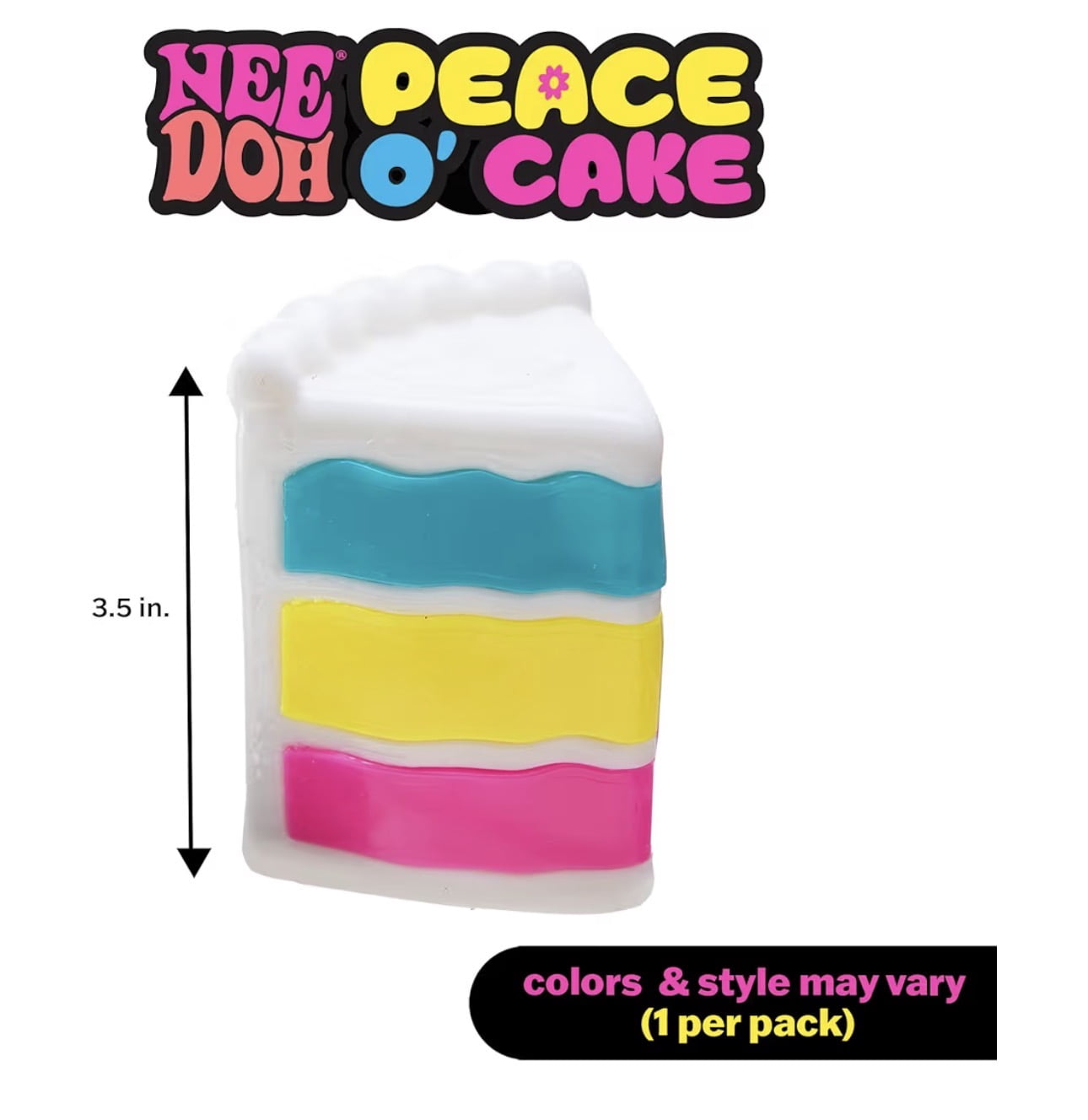 Nee Doh Peace O' Cake Squishy Fidget Stress Relief Stress Ball (1 Piece)