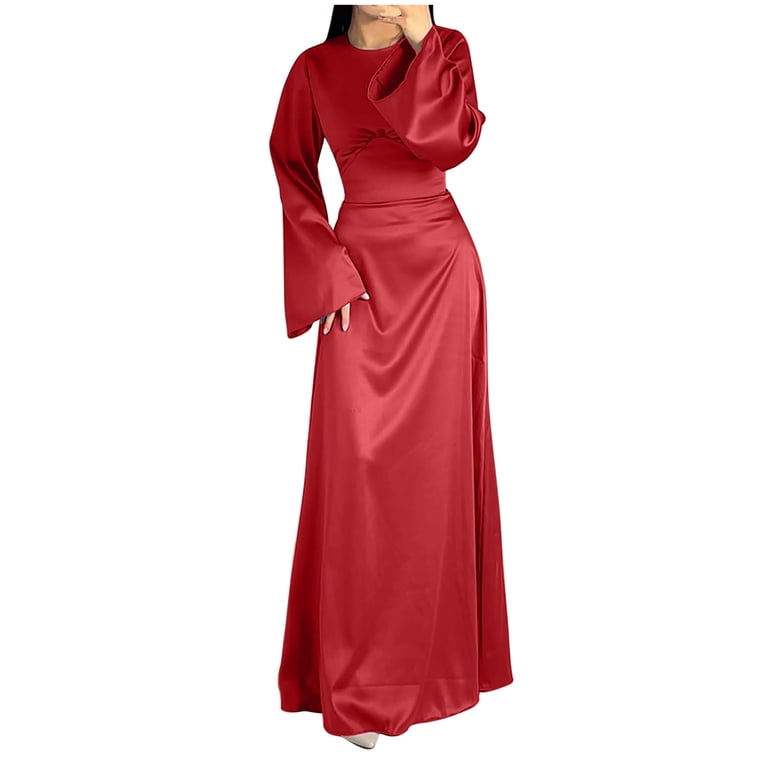 open lace back dress 60's Vintage Design Rockabilly First Love Red Satin Flare Party Dress US10 (EU44)