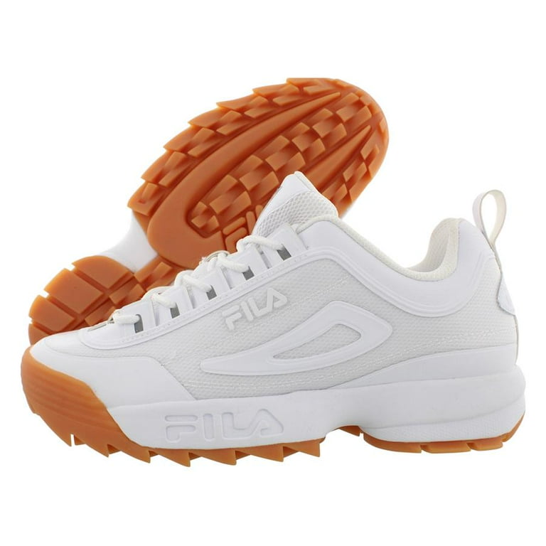Fila Disruptor II No-Sew Mens Shoes Size 9, Color: White/White/Gum