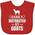 thumbnail image 3 of Inktastic Easily Distracted by Goats Boys or Girls Baby Bib, 3 of 4