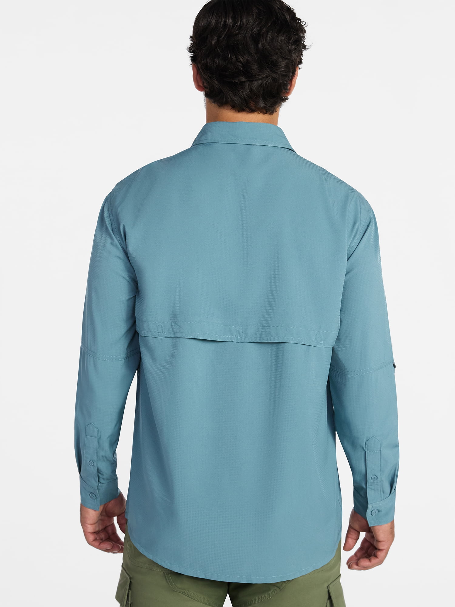 Ozark Trail Men's and Big Men's Upstream Shirt with Long Sleeves, Sizes S-3XL