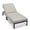 Beige, variant on LeisureMod Chelsea Aluminum Patio Chaise Lounge Chair With Light Gray Cushions