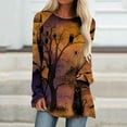 thumbnail image 1 of Costumes d'Halloween pour Femmes 2023 en Liquidation T-Shirt à Col Rond Oversize pour Femmes T T-Shirts à Imprimé d'Halloween T-Shirt à Manches Courtes Blouse Hauts, 1 of 5