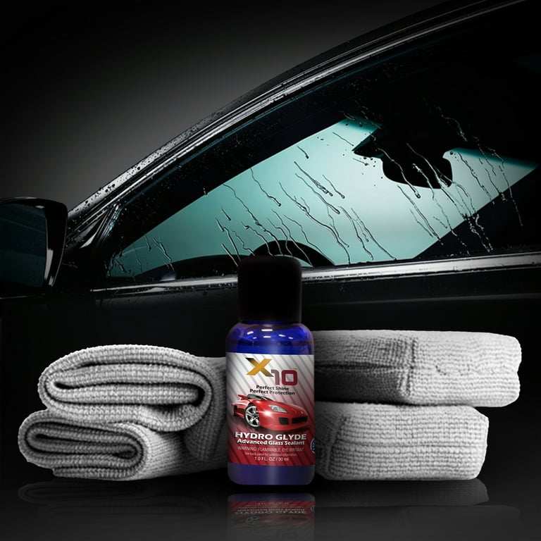 X10 Hydro Glyde Hydrophobic Windshield and Glass Sealant (30 ml) - up to 6  mos of Protection