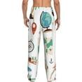 thumbnail image 3 of Goofa Travel1 Printed Soft Pajama Pants for Men, Wide Leg Comfy Casual Lounge Yoga Pants-Large, 3 of 9