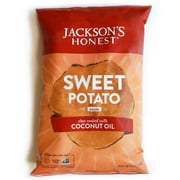 Jackson's Honest Potato Chips - Sweet Potato - Made with Organic Coconut Oil, Non GMO, 5 oz. (12 Pack)