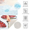 thumbnail image 4 of Toilet Rug U-Shaped Bathroom Rugs Non-Slip Soft Plush Machine Washable Contour Bath Mat Hand Drawn Mushrooms 24x20, 4 of 9