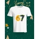 thumbnail image 1 of Creative Number 6 and 7 Shaped Donut Pattern Short Sleeve T-Shirt Fashionable Personalized Unisex Tops 67T Cute Dessert Style Number 67 Print T-Shirt Casual Versatile Comfortable Short Sleeve Top Sui, 1 of 6