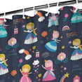 thumbnail image 3 of Dark Blue Little Princess Pattern Shower Curtain 36"x72" ,Bathroom Decorative Shower Curtains Set with 12 Hooks,Modern Waterproof Washable Shower Curtain, 3 of 6